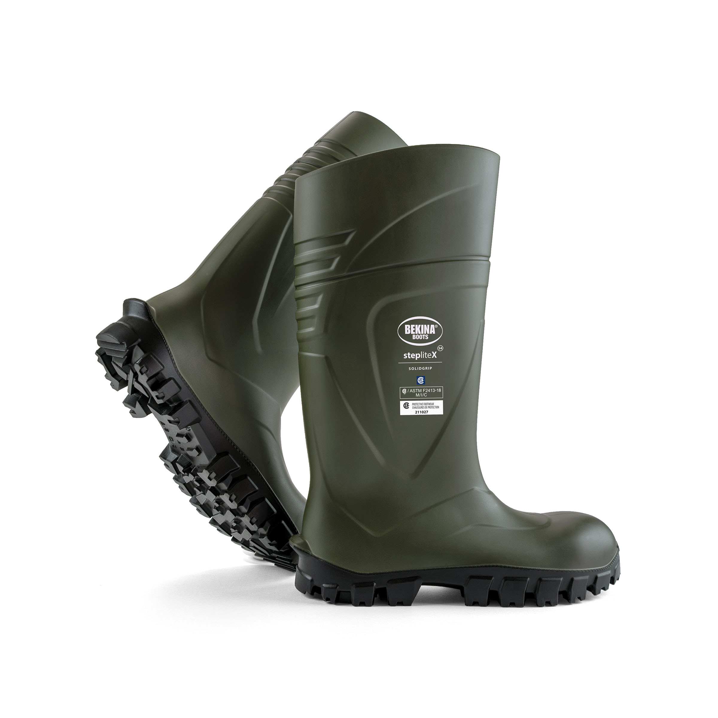 StepliteX SolidGrip, steel toe cap (S4), green